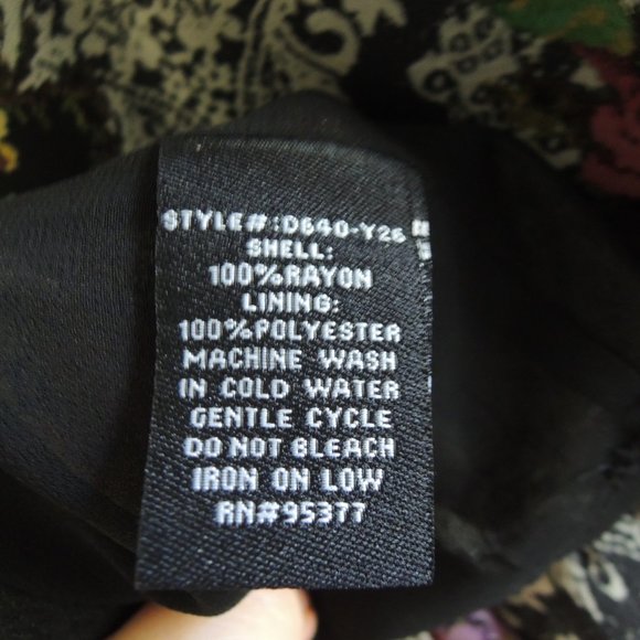 Anthro Sanctuary Black & White Floral Blouson Peasant Dress XS (runs L) - Picture 8 of 8